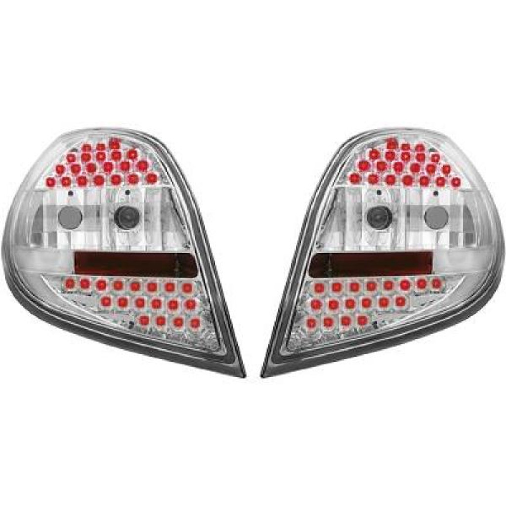 Kit de feux arrières version LED chrome RENAULT CLIO 3 de 05 à 09