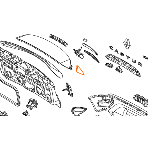 Delecteur Hayon Gauche RENAULT CAPTUR 2017-> ORIGINAL => 960333581R