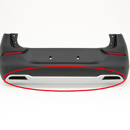 Déflecteur arrière argent YP00036080 – Opel Grandland X 2017-2024 (pièce d’origine)