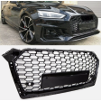 Calandre Look RS5 Full Black pour Audi A5 F5 Coupé, Cabriolet et Sportback Phase 1 (2016–2020)